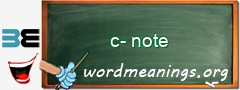 WordMeaning blackboard for c-note